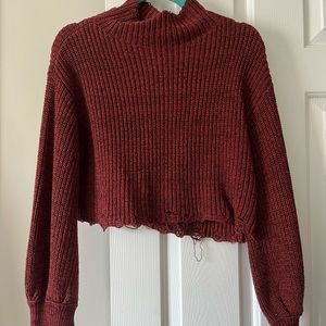 Urban outfitter red cropped sweater